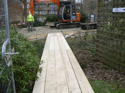 Tree friendly contractors in action on site