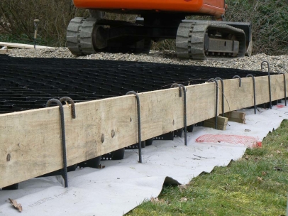 Load spreading systems save tree roots from death inducing soil compaction.